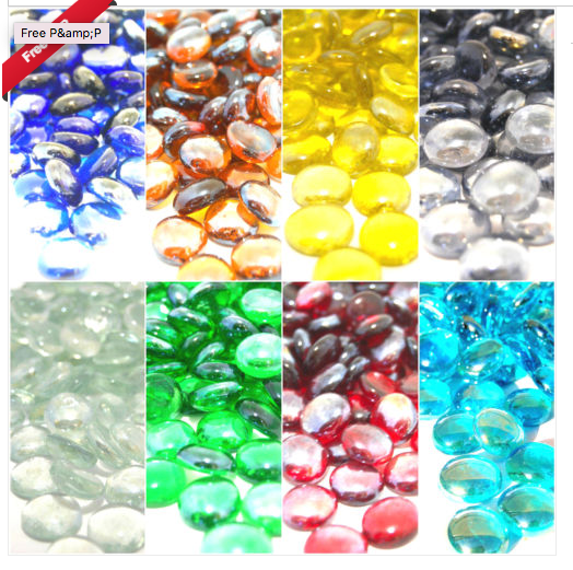 20 x  Glass Beads Button Vase Wedding Funeral Fish Tank Decorative Crafts Garden
