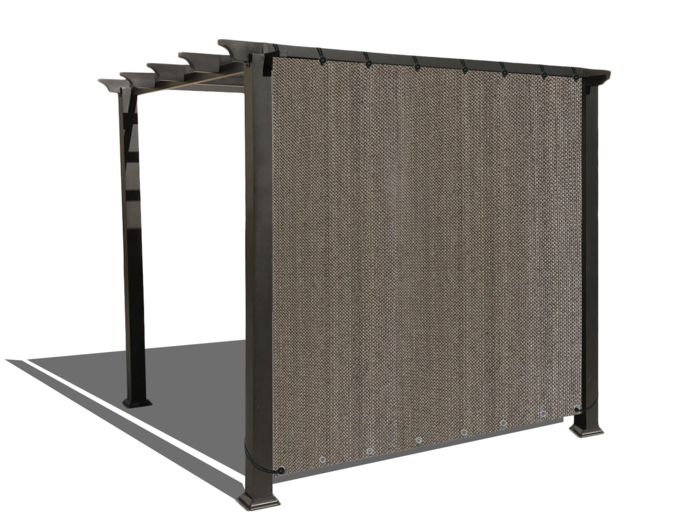 90% Sun Shade Privacy Cover Panel Shade Cloth with Grommets on 2 Sides in Brown