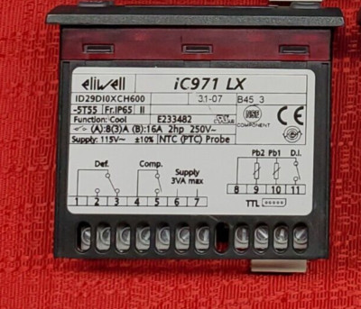 Eliwell IC971 LX Temperature Control HVAC Module ID29DI0XCH600