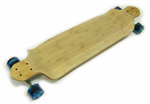 BAMBOO LONGBOARD 180mm TRUCKS 76mm Wheels DROP DOWN