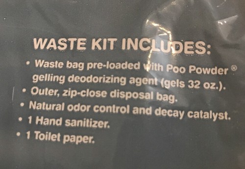 Lot of 5 Cleanwaste Wag Bags Go Anywhere Toilet Kit Backpacking Camping