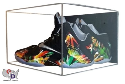 Shoe ACRYLIC DISPLAY CASE Wall Mount Small UV Pair Basketball Football B