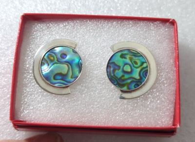 Paua shell stud earrings sale
