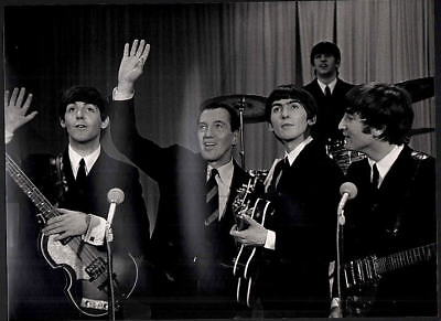 The Beatles With Ed Sullivan 8x10 Glossy Photo