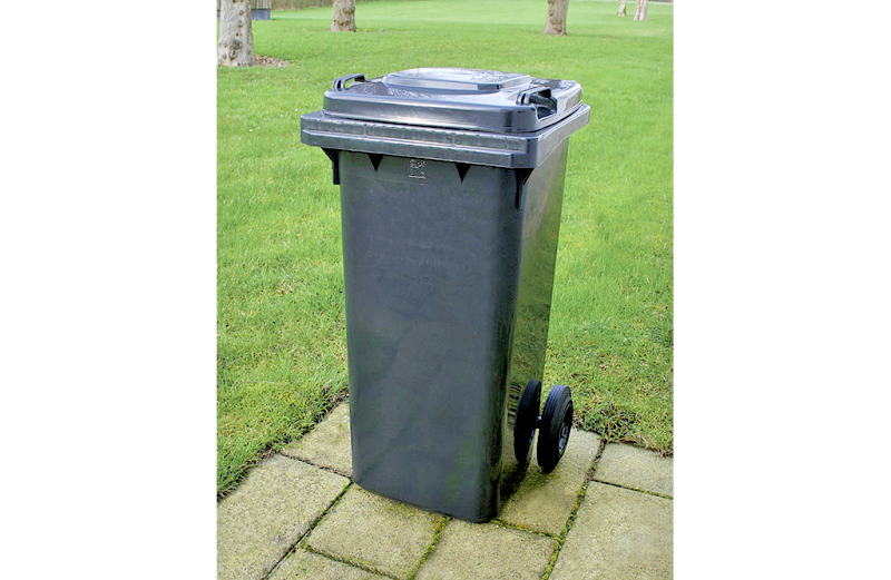 Mülltonne 240 Liter PE-Kunststoff schwarz Abfallbehälter Räder Tonne Abfall