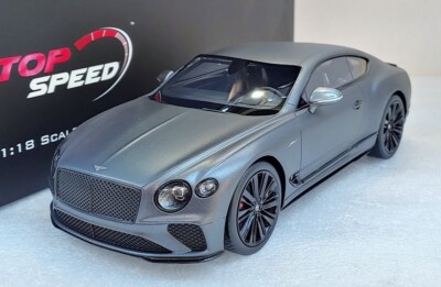 Bentley Continental GT Speed 2022 Anthracite Satin in 1:18 scale by Topspeed