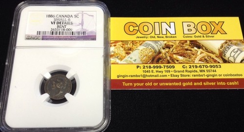 1886 5C Canada 5 Cents NGC Vf Details