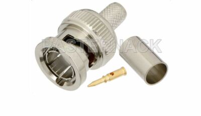 Male Connector 75 Ohm BNC Crimp/Crimp Attachment for RG59, RG62, RG71 PE4602