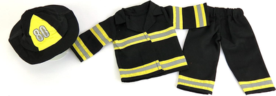 American Fashion World Fireman Firefighter Outfit for 18-inch Dolls| Premium & |