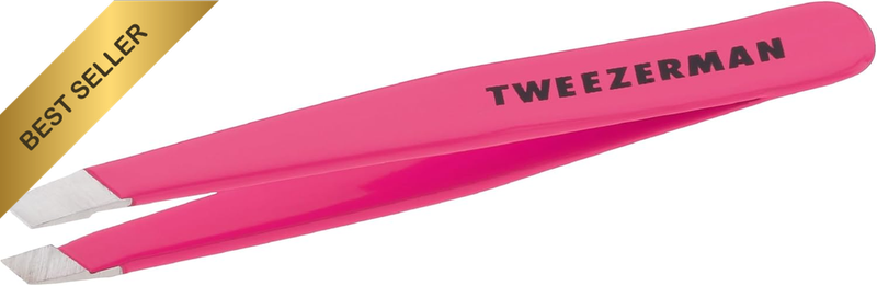 Mini Slant Stainless Steel Tweezer, Flamingo