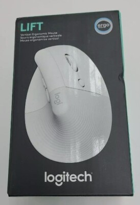 Used - Logitech Lift Vertical Ergonomic Mouse Wireless Bluetooth - Off White