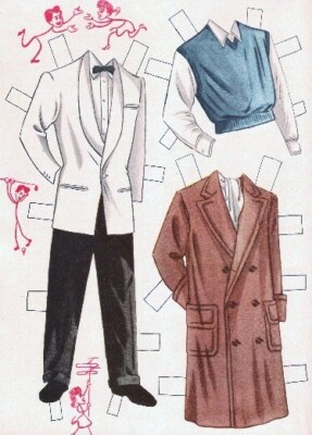 VINTAGE UNCUT 1953 "I LOVE LUCY" LUCILLE BALL & DESI PAPER DOLLS~#1 REPRODUCTION