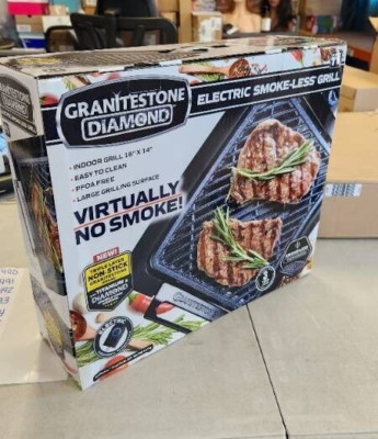 Electric Smokeless 16X14  Indoor Grill with Nonstick Surface and Dishwasher Safe