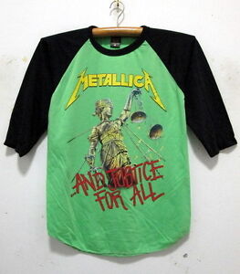 New Metallica 3/4 baseball jersey shirt metal rock band tour 37