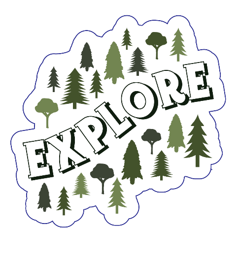 Explore Vinyl Die Cut Sticker 3 x 3 Durable! Dishwasher-Safe/UV Protected USA