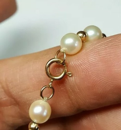 VINTAGE 14K PEARL BRACELET