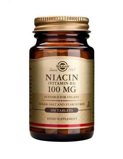 Solgar Niacin (Vitamin B3) 100mg - 100 tablets