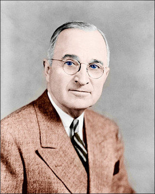 Harry Truman #2 Photo 8X10 - COLORIZED