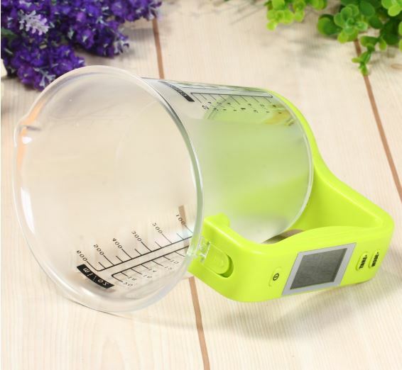 Digital Food Kitchen Scale with Measuring Cup Function Green