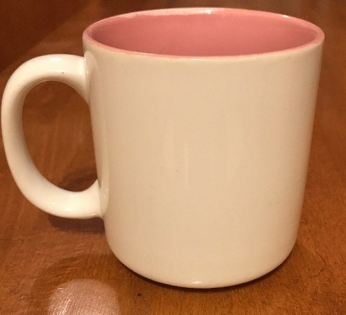 Vintage Hilo Hattie Hawaii Coffee Mug Tea Cup White/Pink Dancers