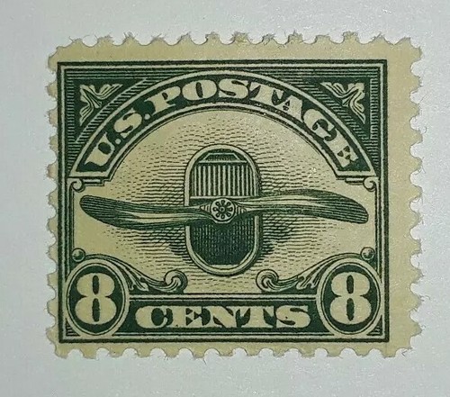 Travelstamps:1923 US Stamps Scott # C4 Airplane Propeller 8 cents mint og hinged