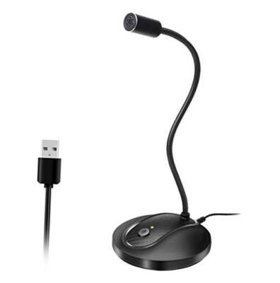  USB Microphone, 360 Degree Adjustable Gooseneck Design, Mute Button & JV-601