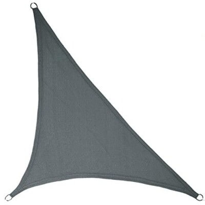 Sun Shade Sail Canopy 12'x12'x12' Sun Shade Sail Triangle Canopy Grey Outdoor UV