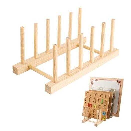 Wooden Puzzle Display Stand, Jigsaw Shelf Stand Puzzle Holder Rack Wooden 