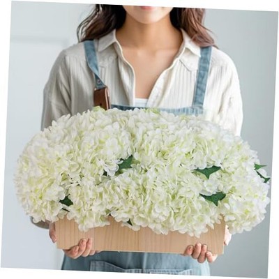  Artificial Hydrangea Flowers-12Inch Flower Arrangement for Large White-02