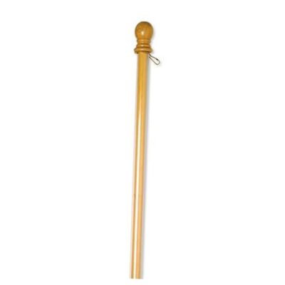 Evergreen 56'' Solid Wood Flag Pole with Holder, Anti-Wrap With Anti-Wrap Tube