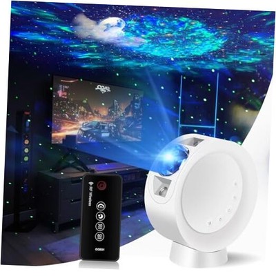 LitEnergy LED Sky Projector Light, Galaxy Lighting, Nebula Star Night White