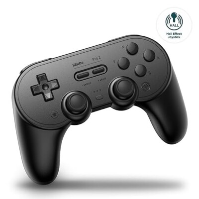 8BitDo Pro 2 Bluetooth Gamepad Hall Edition  Black Switch PC Android Apple Steam