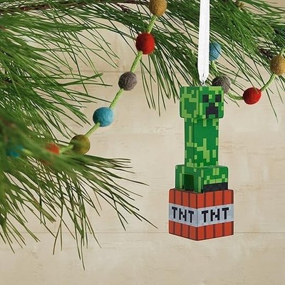 NEW Hallmark Minecraft CREEPER TNT 3in Resin Christmas Tree Ornament