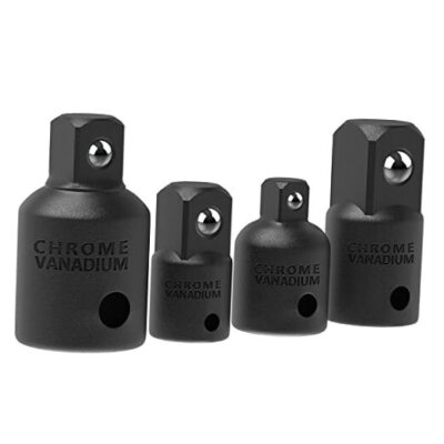 Bates- Impact Socket Adapter and Reducer Set, 4-pcs, Impact Sockets Black