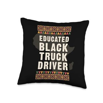 Educated Typist Black History Juneteenth Throw Pillow, Multicolor 16x16