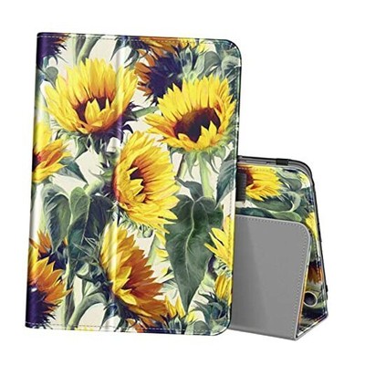  Folio Case for Amazon Kindle Fire HD 8 & Fire HD 8 Plus Tablet Sunflowers