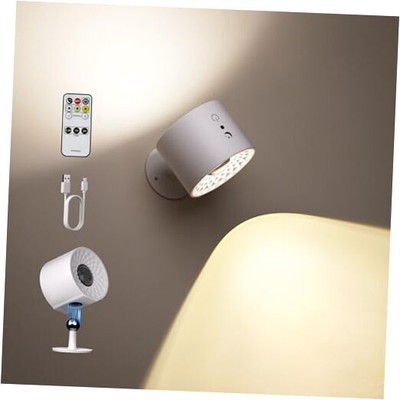  Wireless Wall Mount Light Two-Headed Lighting, Remote and Touch White-basic