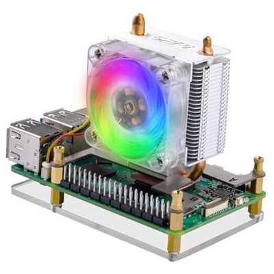  ICE Tower Cooler for Raspberry Pi 5, with Aluminum Heatsink with Cooling Fan 