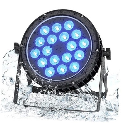 Stage Lights RGBW LED Par Light Super Bright 18X18W IP67 Waterproof 1 Pack