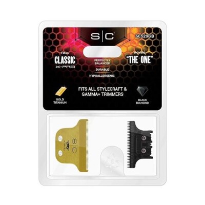 StyleCraft GAMMA Gold  X-Pro Classic Trimmer Blade w/ THE ONE CUTTER SC529GB