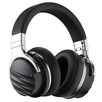 E7 MAX Active Noise Cancelling Headphones, Over The Ear Bluetooth Black