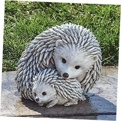 Garden items 12086 Hedgehogs Statue, one Size, Light Gray 