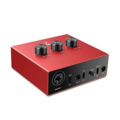 USB Audio Interface with 1x XLR/TRS 1x 1/4'' 2X RCA USB, Red AU11-R