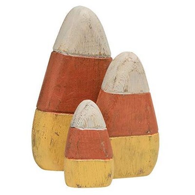  Wooden Candy Corn Shelf Sitters 3/Set, Multi 