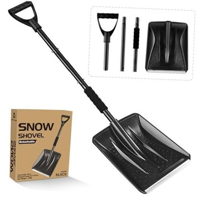 Snow Shovel, New Upgrade Large-Capacity Lightweight Aluminum Portable Lengthen