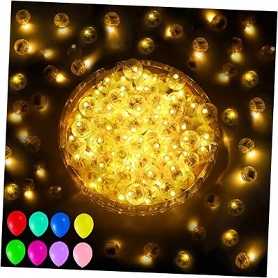  100 PCS Flash Balloon Light With Loop For Hanging, 100 PCS-Flash Warm White