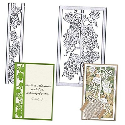 Hying 2PCS Vine Frame Background Dies for Card Making, Summer Grape Vine style4