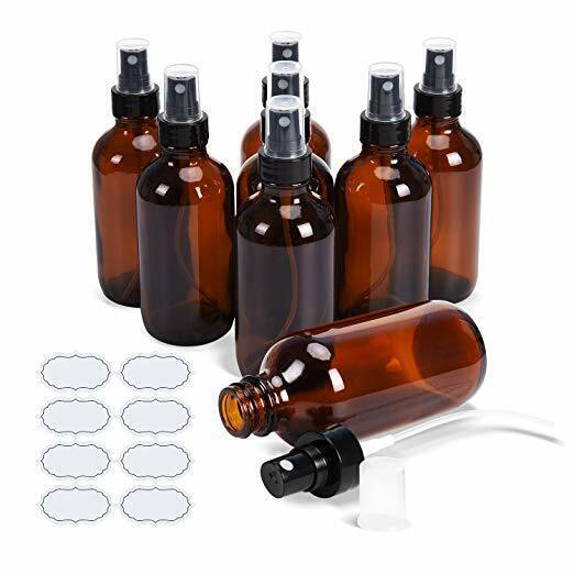 Fine Mist Sprayers 4oz Amber Boston Bound Glass Bottles 8-720pcs Spray Atomizer