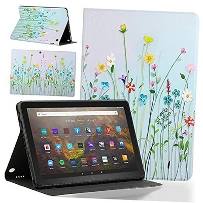 Case for Amazon Kindle Fire HD 10 & 10 Plus Tablet(Fit for 10.1'' Flower Grass01