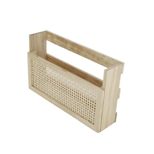 Wooden Magazine Rack Wall-Mounted DIY Home Decor Magazine Holder Mail